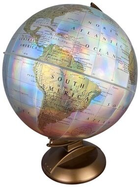 Replogle World Prism Series 12" Diameter Globe On Stand W/ Raised Topography